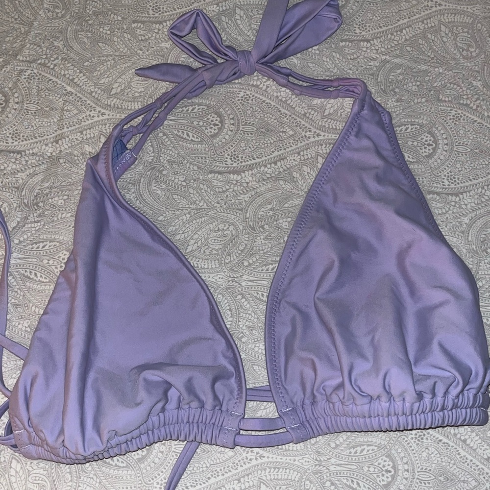 Volcom Light Purple Bikini Top